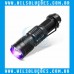 Mini Lanterna Violeta Luz UV 395 - LED Alumínio AA ou 14500