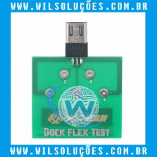 Placa De Teste Micro Usb Dock Flex Teste De Bateria Android