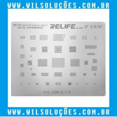 Stencil Relife RL-044  Para Iphone 8 / 8P / X - Precisão Bga