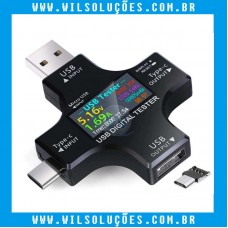 Medidor de Tensão e Voltagem USB - 2 em 1